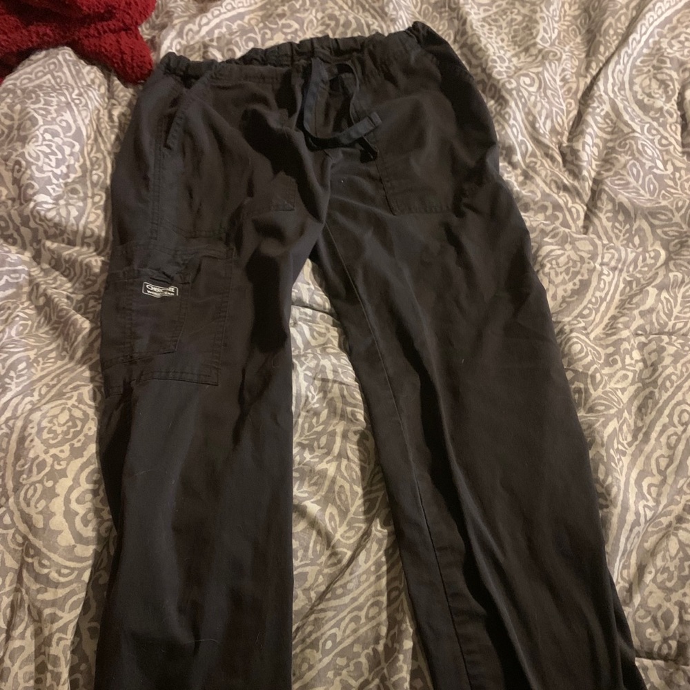 Black scrub pants